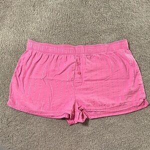 PINK Victoria's Secret Pink Sleep Shorts with metallic silver detailing